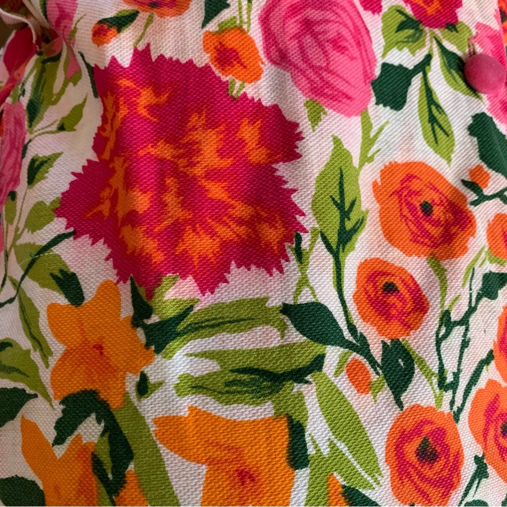 Vintage 60s Floral Multicolor Maxi Dress Housedre… - image 5